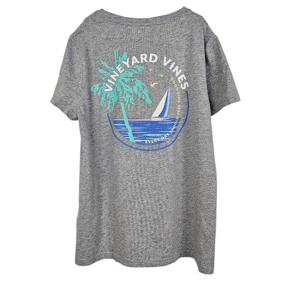 Vineyard Vines Gray "Every Day Should Feel This Good" T-shirt - Picture 1 of 7